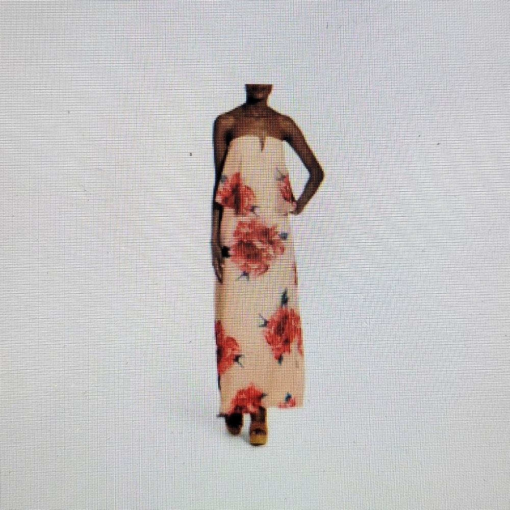 NWT-Strapless floral dress